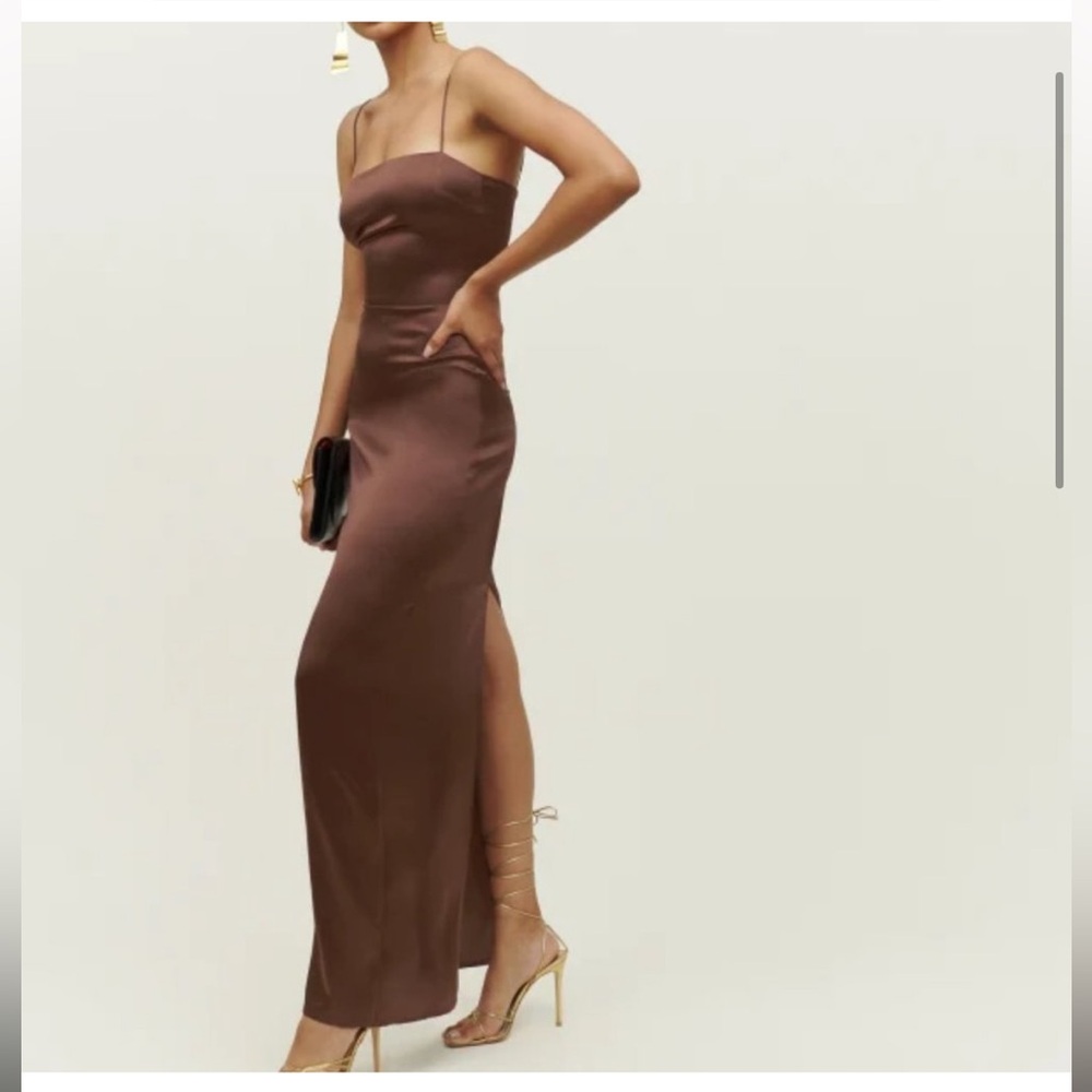 Reformation Frankie Silk Dress